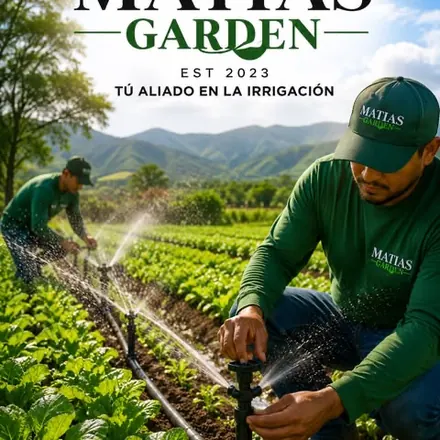 Publicación de Matías Garden: trabajo de riego en campo