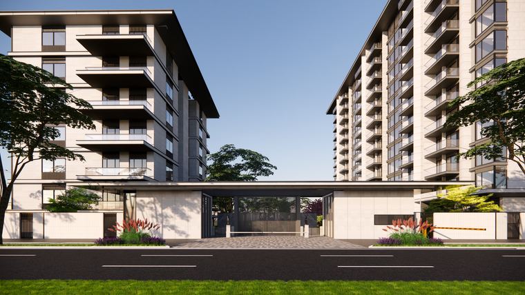 Torres de apartamentos modernas de un residencial